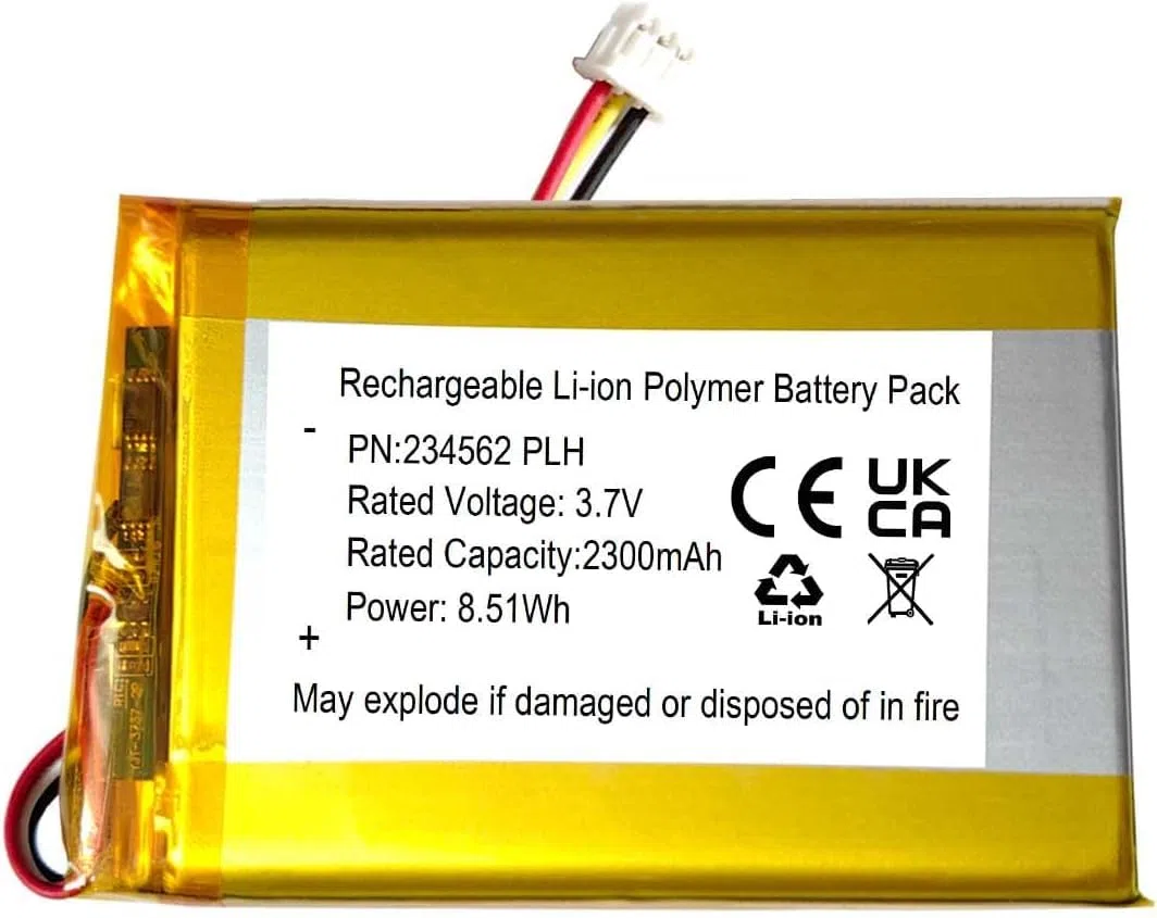 Batteria sostitutiva da 2300 mAh 3,7 V per HelloBaby HB40, HB50, HB6351, peso batteria 42 grammi