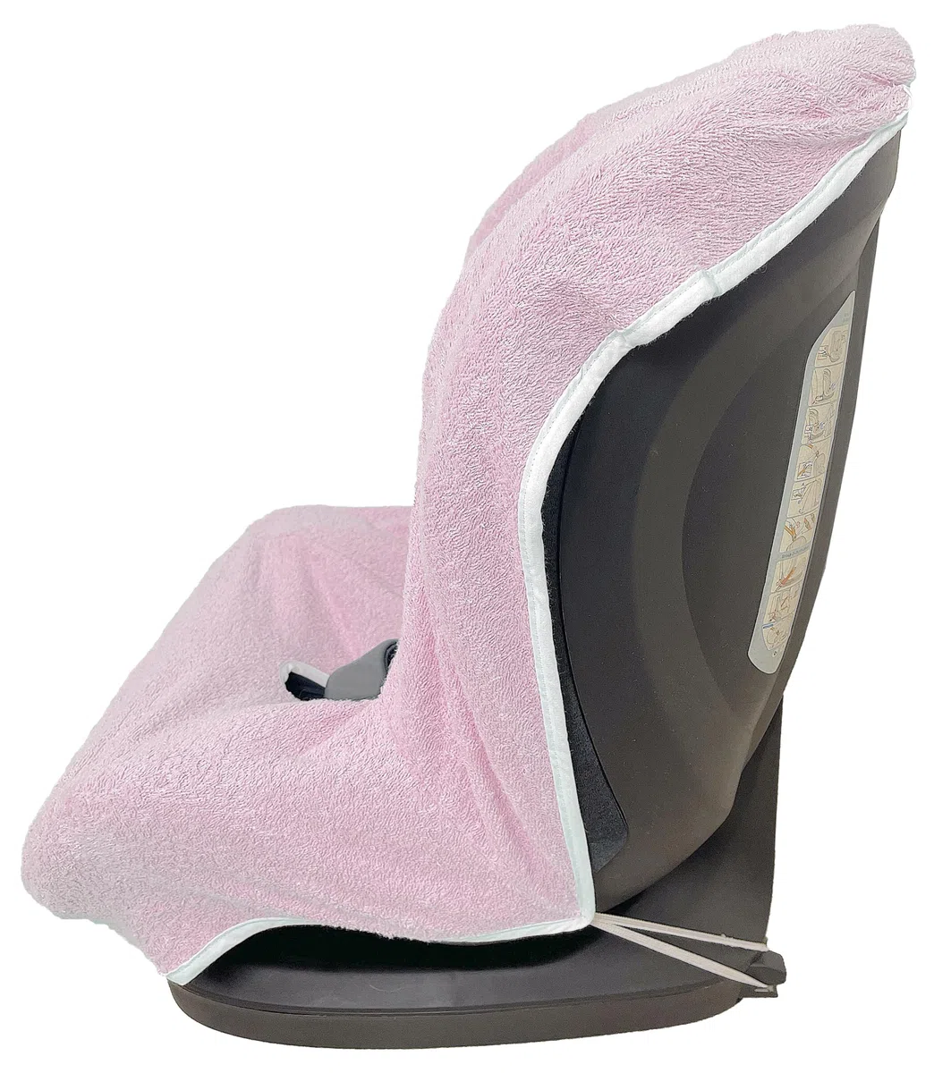 Andy & Helen 9001MAXI Copri Seggiolone Auto Spugna Maxi di Cotone 100% Copriseduta Universale, Antiallergico per Bambino e Neonato - Made in Italy (Rosa)