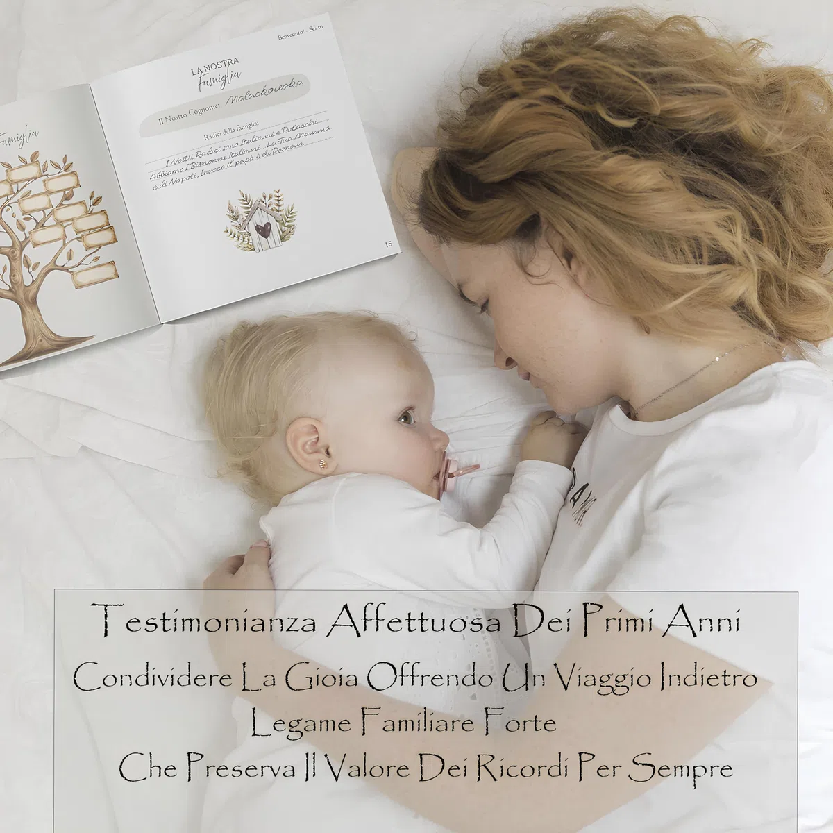 Album Ricordi Neonato - Album Nascita Bambino Bambina Fino a 5 Anni Di Vita stile Neutro- Regalo da Costudire per Sempre-Ottima Idea regalo nascita bimbo bimba Baby shower-Foto e scritte 80 P