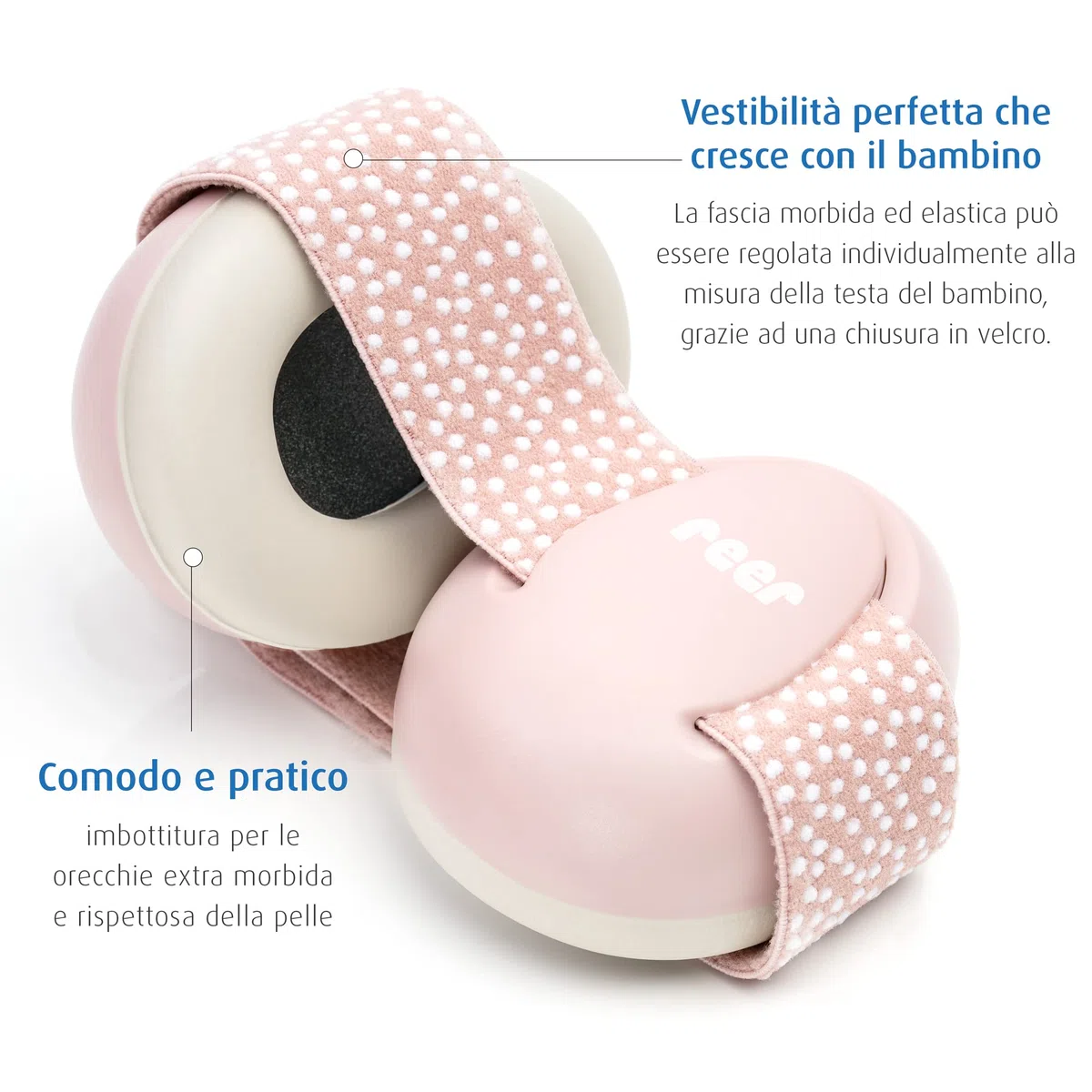 reer GmbH 53074 Silentguard, Protezione dell'Udito per Bambini, per la Testa Sensibile del Bambino, Cresce Insieme
