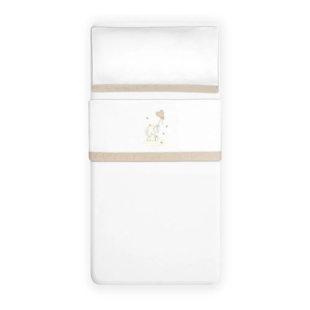 Interbaby - Set di lenzuola per lettino 60 x 120 cotone 100% | lenzuolo per lettino in flanella, caldo, morbido, con lenzuolo con angoli, piano di lavoro e federa per cuscino | ideale per l'inverno |