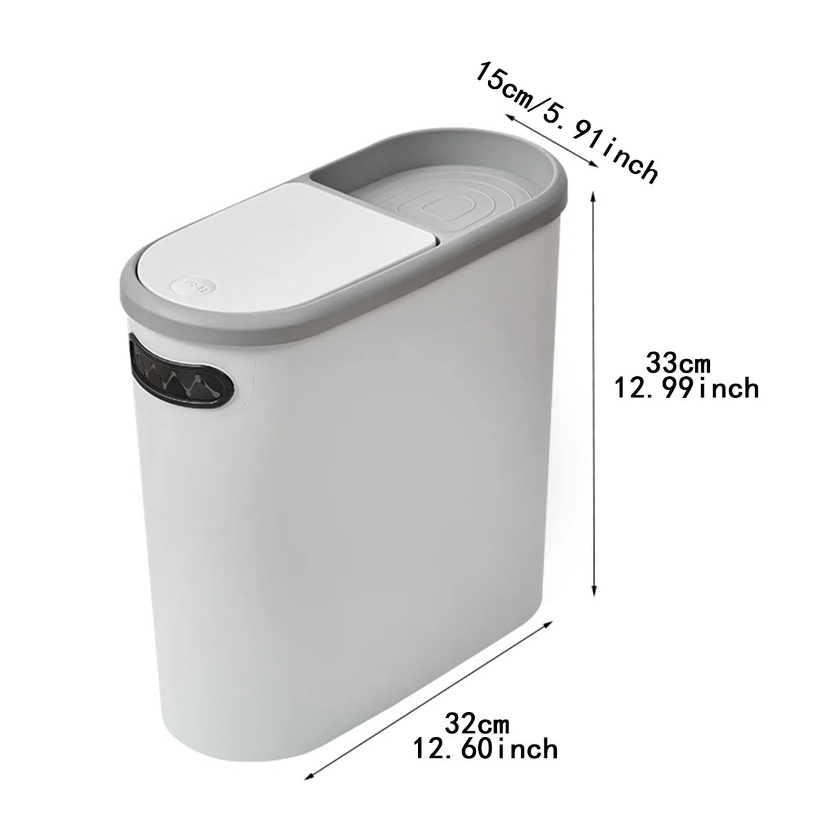 MagiDeal Cestino per la Spazzatura Nordico da Bagno, 10 Litri, Semplice, Sottile e Stretto, per Cucina, Ufficio, Studio, casa, Soggiorno, Garage