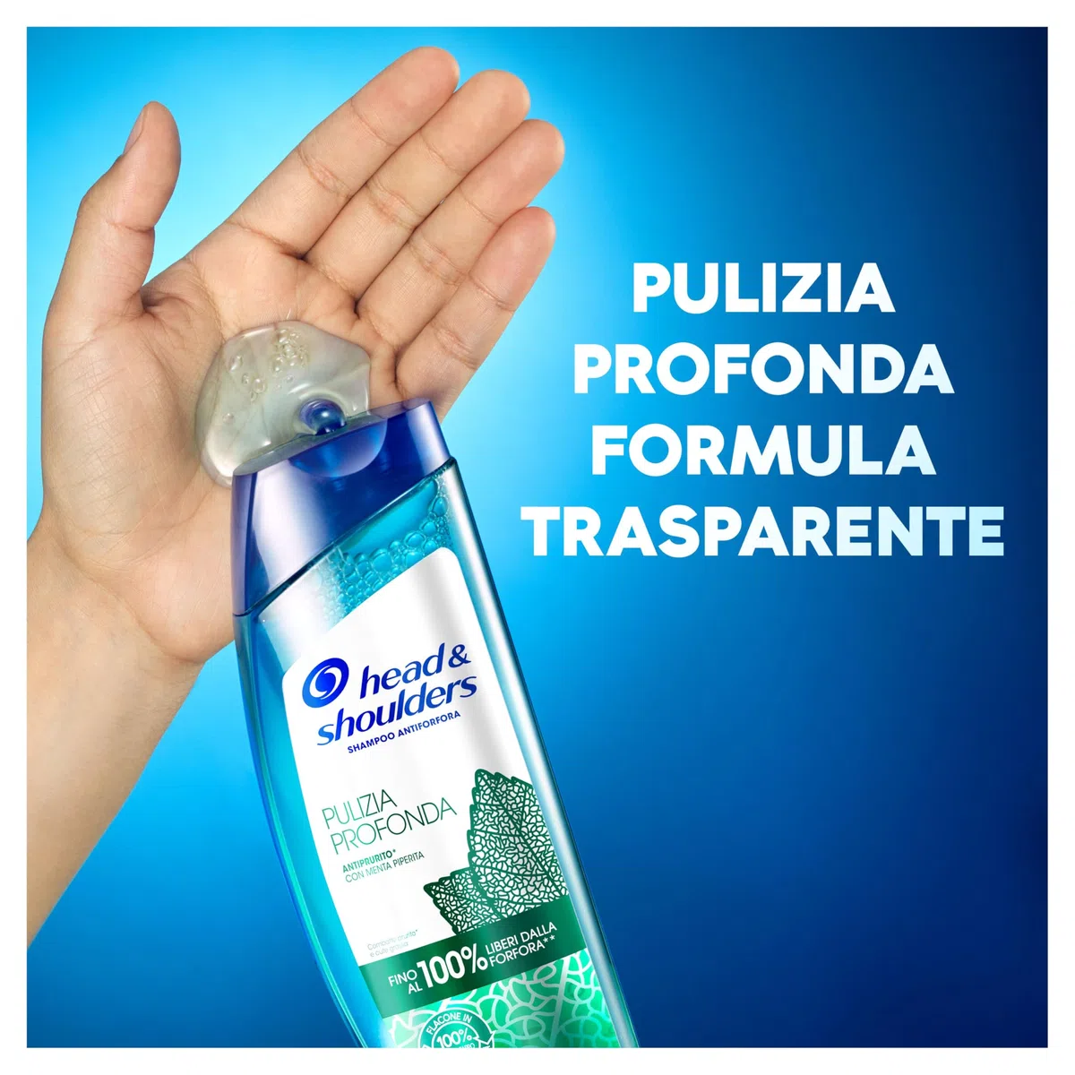 Shampoo Head & Shoulders Pulizia Profonda Antiprurito, Sollievo Contro La Forfora, Con Menta Piperita, Capelli Fino Al 100% Liberi Dalla Forfora, 6 x 250 ml
