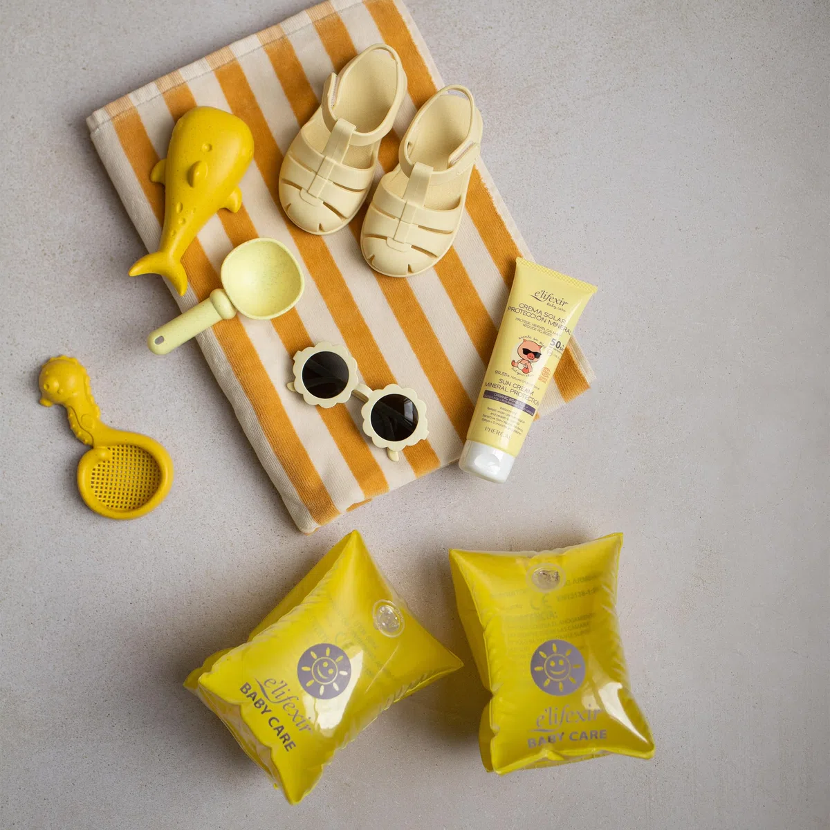 Elifexir Baby Care - Crema Solare Minerale Bambini e Neonati | Protettore Solare UVA/UVB/IR-A SPF 50+ | Filtri 100% Minerali | 99% Ingredienti Naturali | Resistente all'Acqua | Viso e Corpo | 100 ml