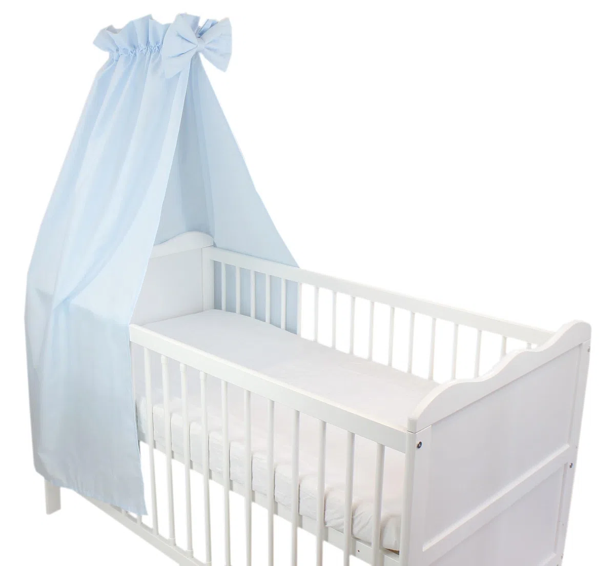 TupTam Baldacchino per Letto per Bambini con Fiocco, Blu, c. 160x240 cm