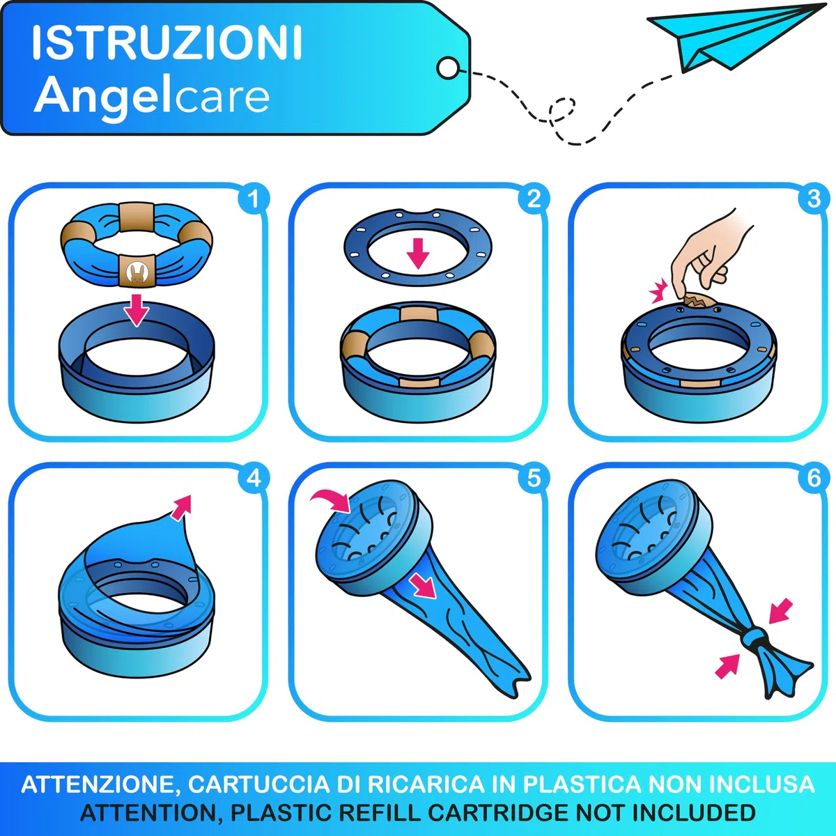 8 Ricariche Mangiapannolini Compatibili con Maialino Foppapedretti e Tommee Tippee Twist & Click, Tec, Simplee, Angelcare, LitterLocker II - Ricarica Anti-Odore e Made in Italy (8 Pezzi)