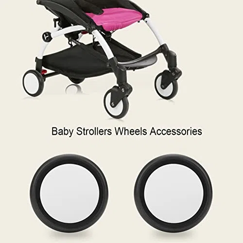 Ruota per Passeggino,Set di Ruote Anteriori per Passeggino Ruote Anteriori in Gomma Accessorio per Ruota per Passeggino per Ruota Yoya/Vovo Carrozzina per Bambini(Un Ruota Posteriore Yoyo Babyzen