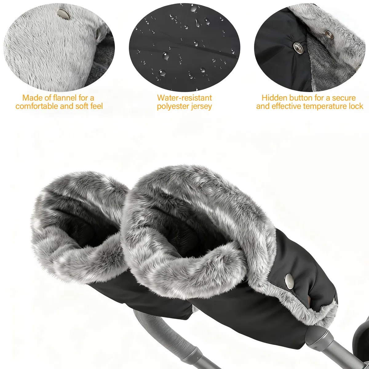Guanti Passeggino Scaldamani per Passeggino, Scaldamani Passeggino, Antigelo Guanti Manicotto Guanti impermeabili,Impermeabili e Antiscivolo, Lavabile in Lavatrice,Accessori Passeggino Inverno