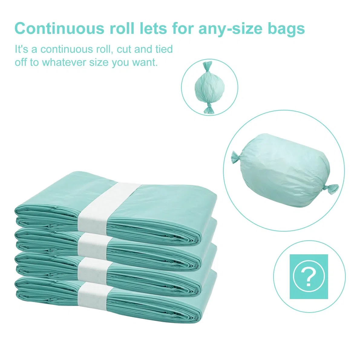 4 sacchetti di ricarica per pannolini, compatibili con Janibell Akord 330 serie sistema di pannolini per adulti, verde, leggermente profumati, sacchetti di ricarica per pannolini