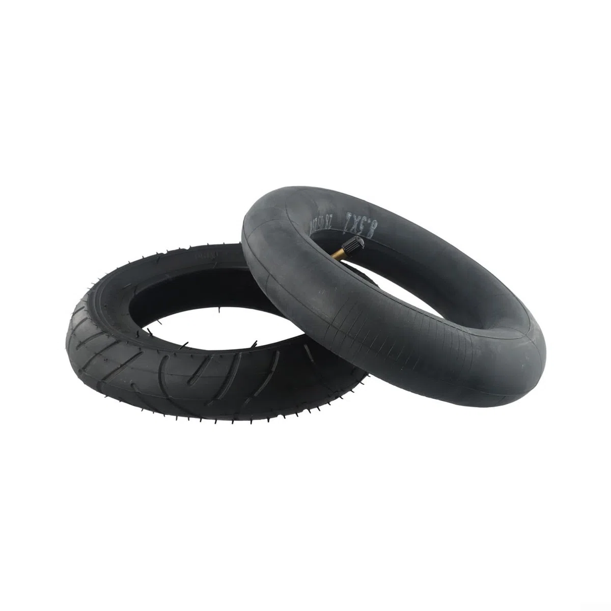 Set di pneumatici in gomma resistente e camera d'aria per carrozzina, carriola, scooter elettrico 8 1/2 x 2 (ruote interne+pneumatico)