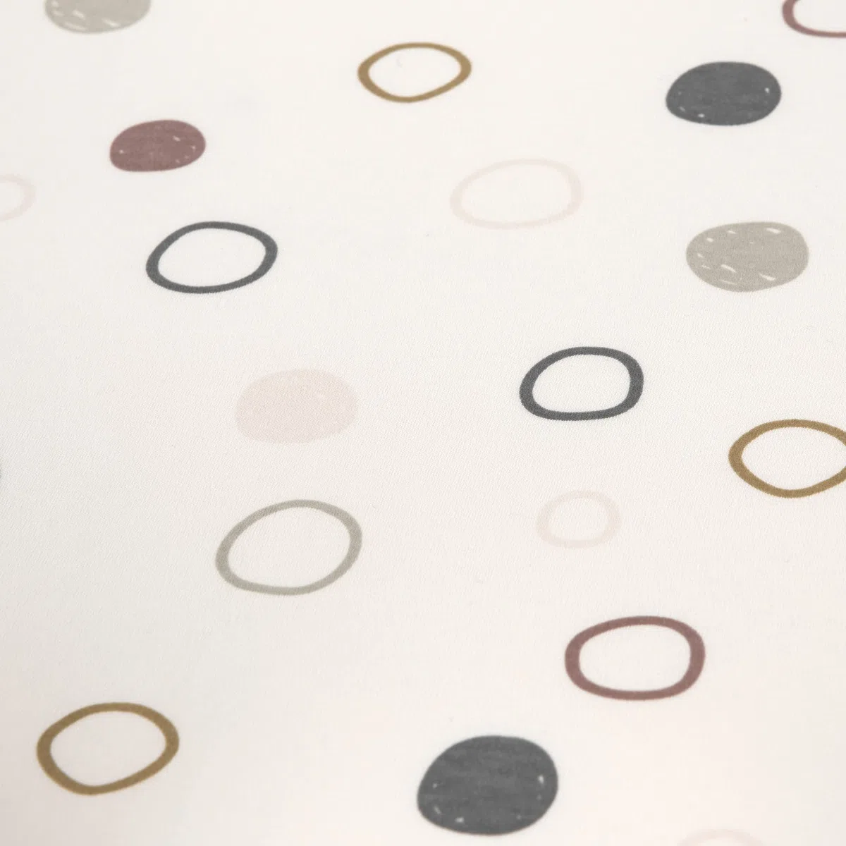 LÄSSIG baby cuddle blanket certificato GOTS morbido/Interlock Baby Blanket 80 x 80 cm Circles offwhite