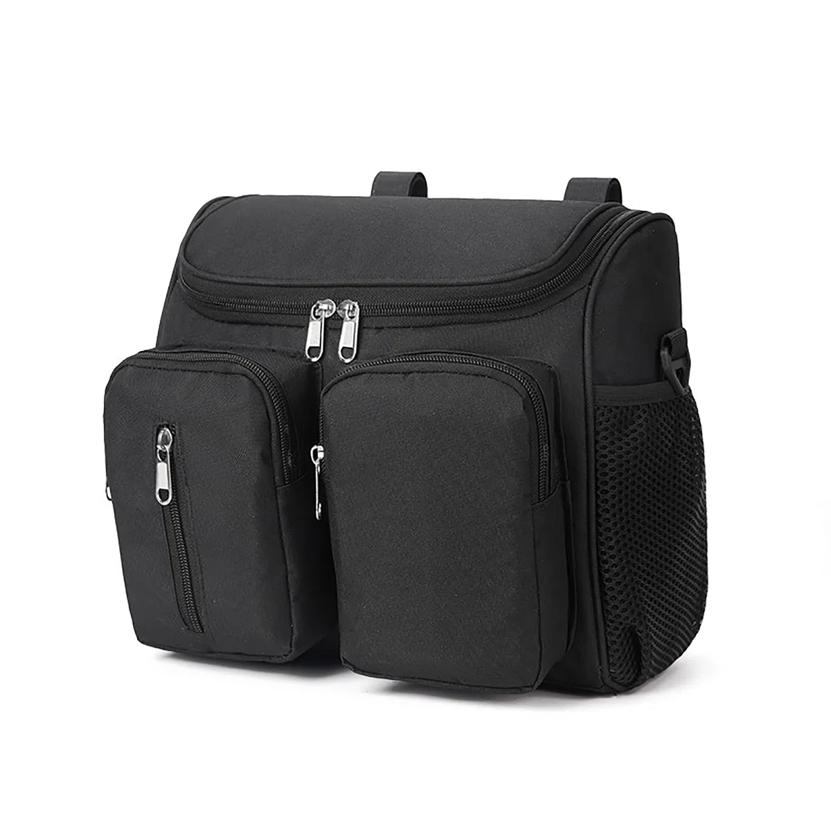 Organizer per Passeggino,Borsa Multifunzione per Passeggino,Utilizzabile Come Borsa a Tracolla Con Tracolla Regolabile,Grande Capacità per Gli Oggetti Essenziali del Bambino(2411-Nero)