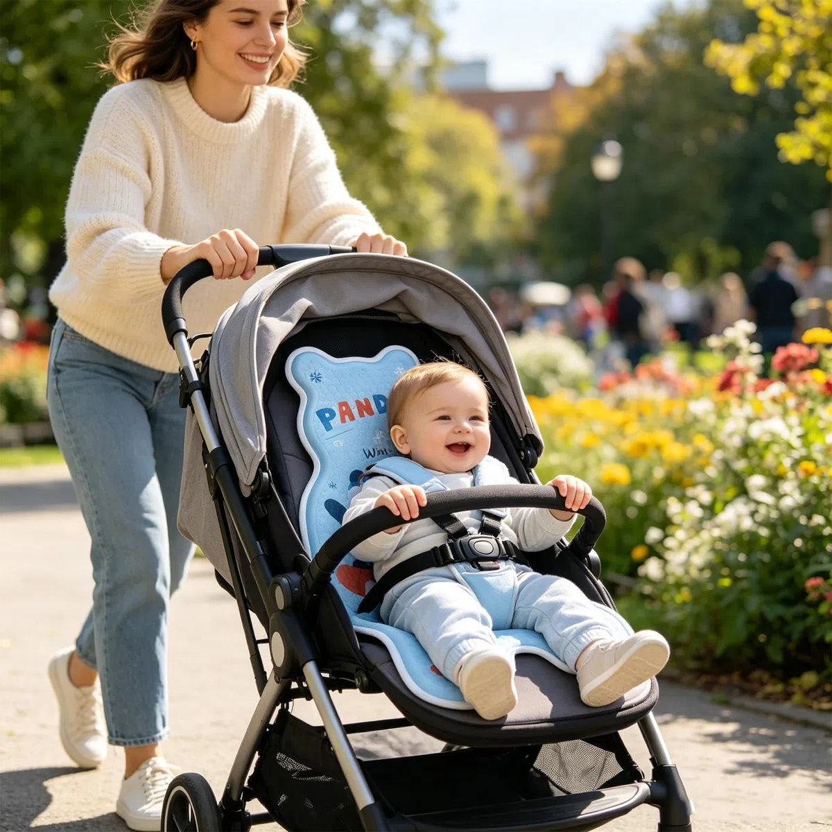 Cuscinetto Rinfrescante Seggiolino Auto,Fodera Traspirante Effetto Ghiaccio per Seggiolino Auto Bambini,cuscino rinfrescante passeggino | per viaggi all'aperto, spiaggia, campeggio, , sedia, altalena