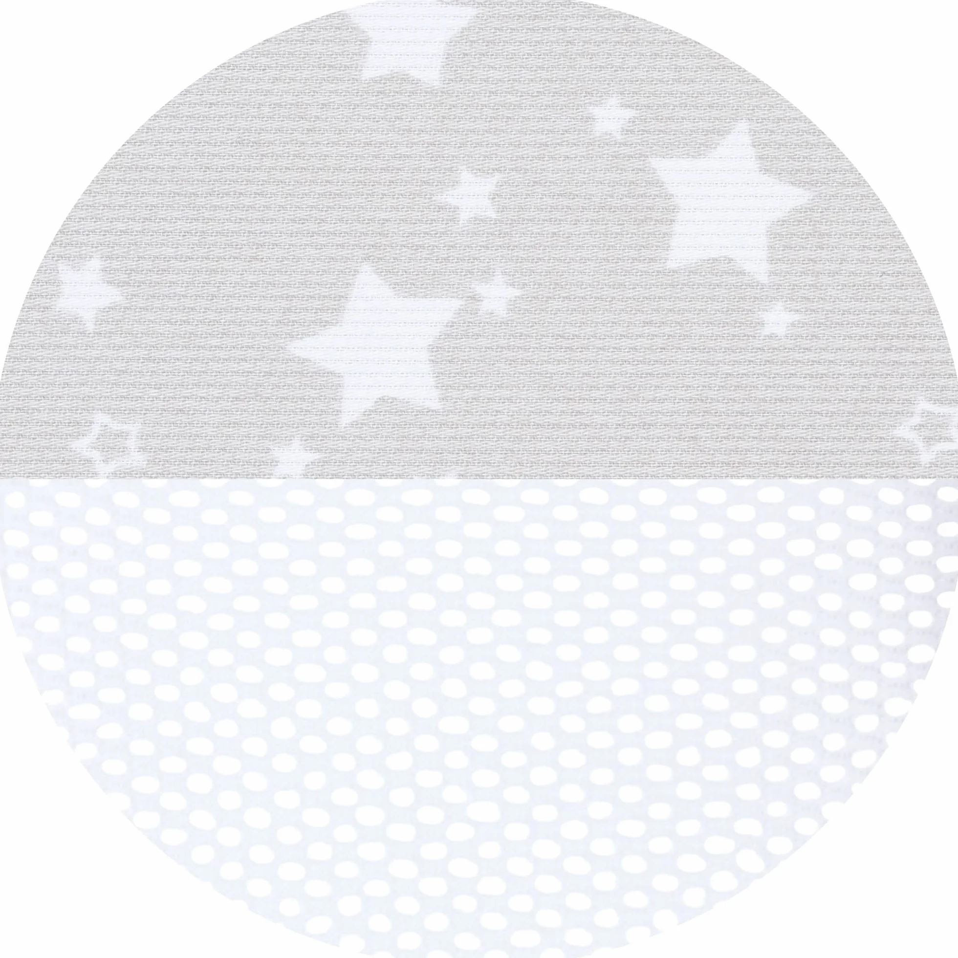 Babybay Babynest Mesh-Piqué Suitable For Model Original, Pearl Grey Stars White - 180 g
