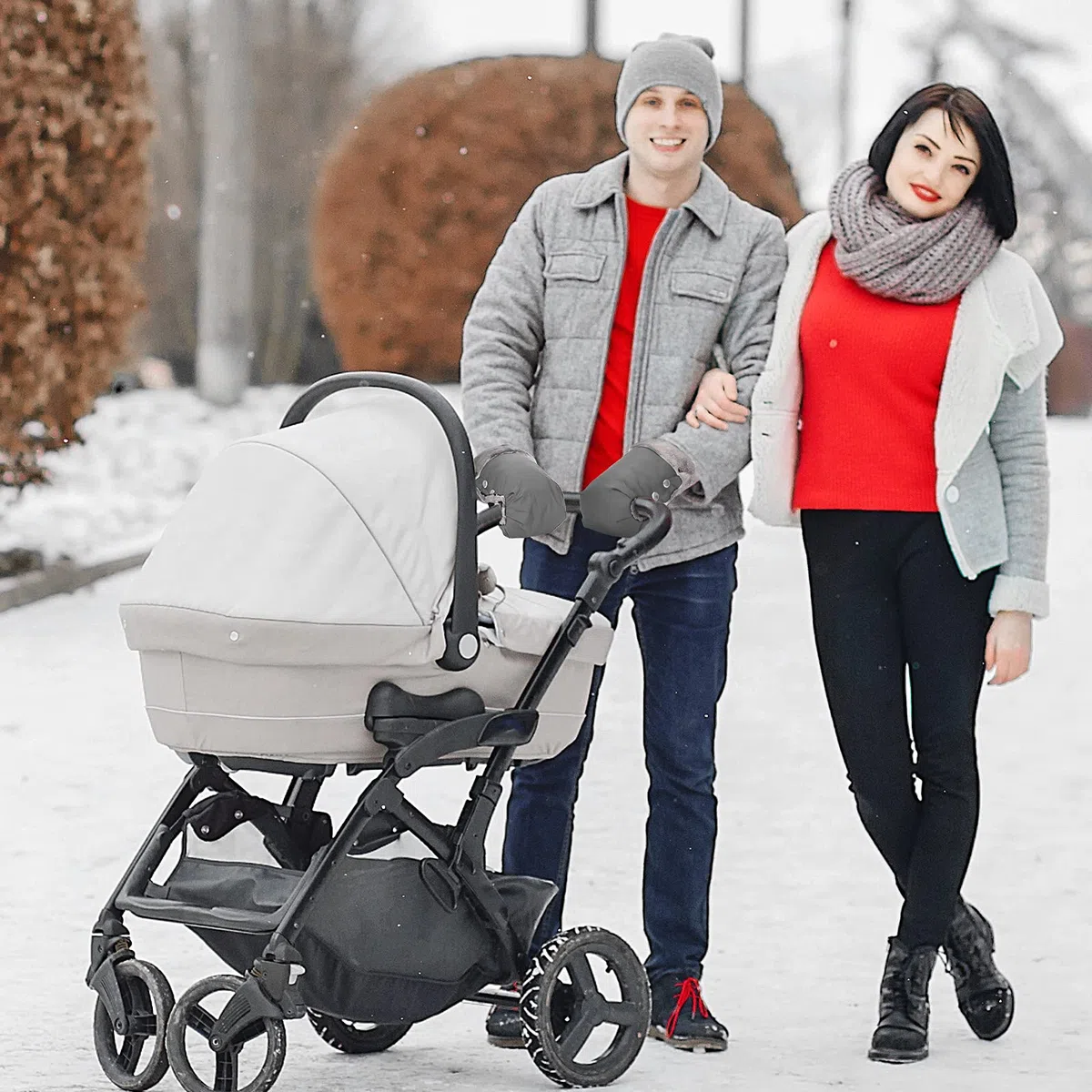 Guanti Passeggino Universale Antivento Manicotto Scaldamani Inverno in Pile Termico Impermeabile Guanti Da Passeggino Caldo Manicotti Per Buggy Rimorchio Carrozzina Per La Bicicletta