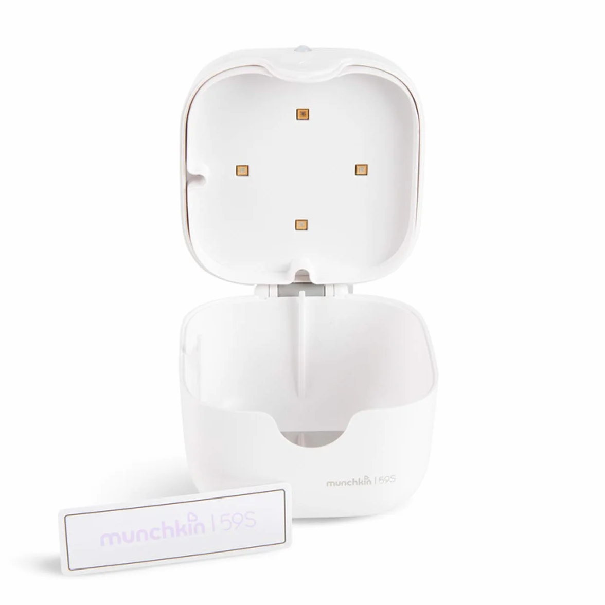 Munchkin Portable Soother & Dummy UV Steriliser | Kills 99% of Germs in 59 seconds | Baby Essentials | White