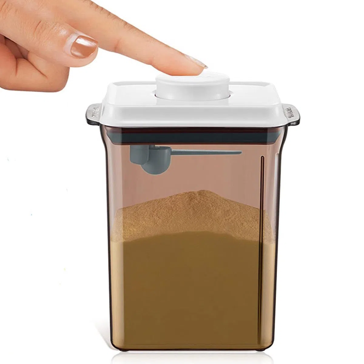 2.3L Contenitore Latte in Polvere, Contenitore in Polvere Sigillato con Coperchio, Dispenser per Latte In Polvere, Anti-UV, Guarnizione a Prova Umidità, per Cereali, Latte in Polvere