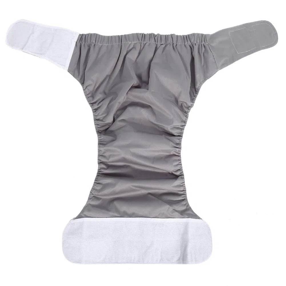 Nikou Pannolini Lavabili per Adulti, Riutilizzabile Biancheria Intima Mutande Incontinenza, Lavabili e Regolabile, Pantaloni per Pannolini traspiranti (Colore : Grigio)