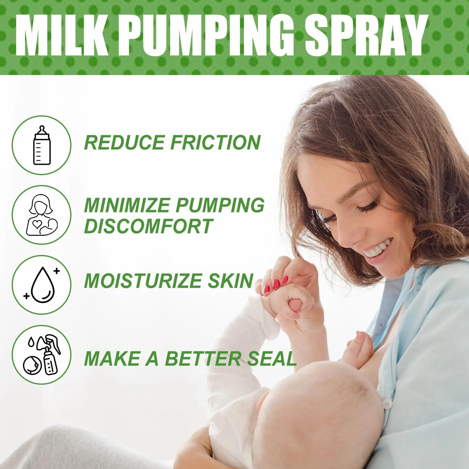 Spray per Estrazione del Seno, 2 Pezzi 118 Ml Spray per Estrazione del Latte Idratante Che Sblocca i Capezzoli Spray Lubrificante per Pompa per L'allattamento Al Seno