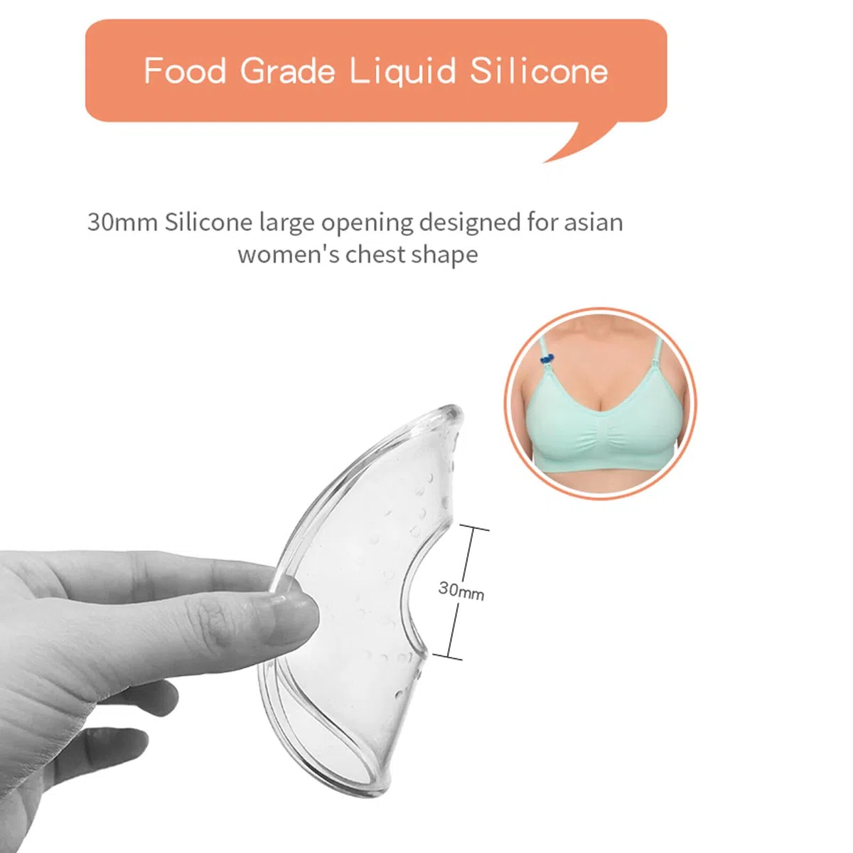 2 conchiglie anti-perdite per il latte materno, in silicone, per conservare il latte materno, con scatola