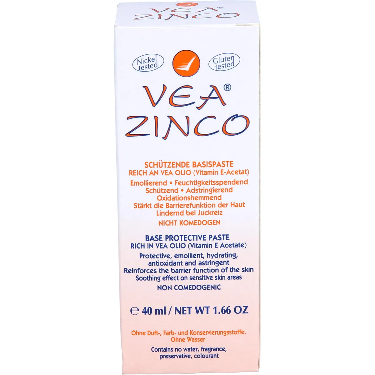 Vea Zinco - Pasta protettiva base all'olio vea, 40 ml (etichetta in lingua italiana non garantita)