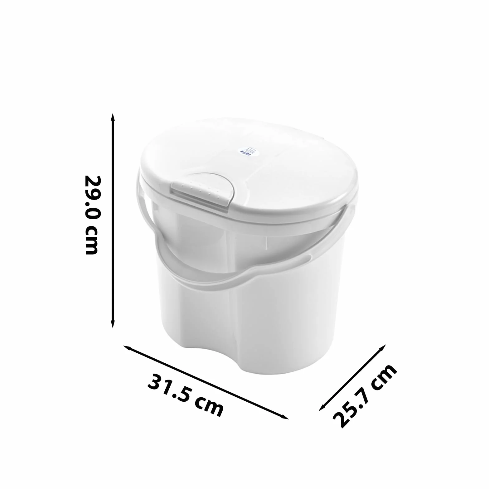 Rotho Babydesign secchio per pannolini TOP riciclato (plastica) bianco