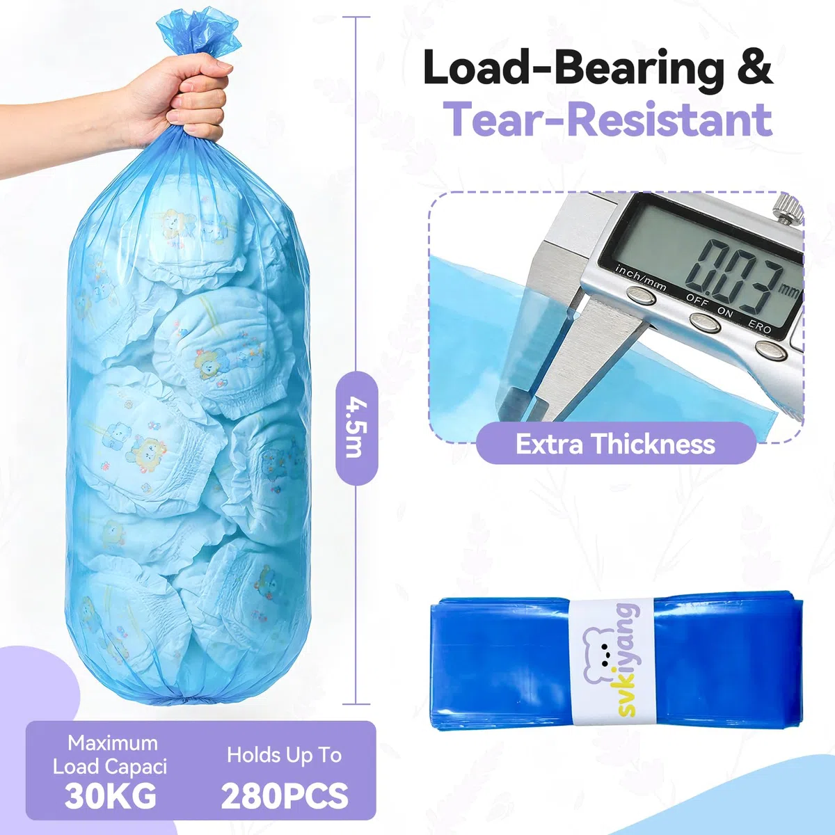 16 Pezzi Ricarica Mangiapannolini, Compatibile con Tommee Tippee Sangenic Tec+Simplee Sangenic+Twist & Click, Realizzate In Materiale EVOH Antibatterico e Deodorante a 7 Strati, Ispessite e Resistenti