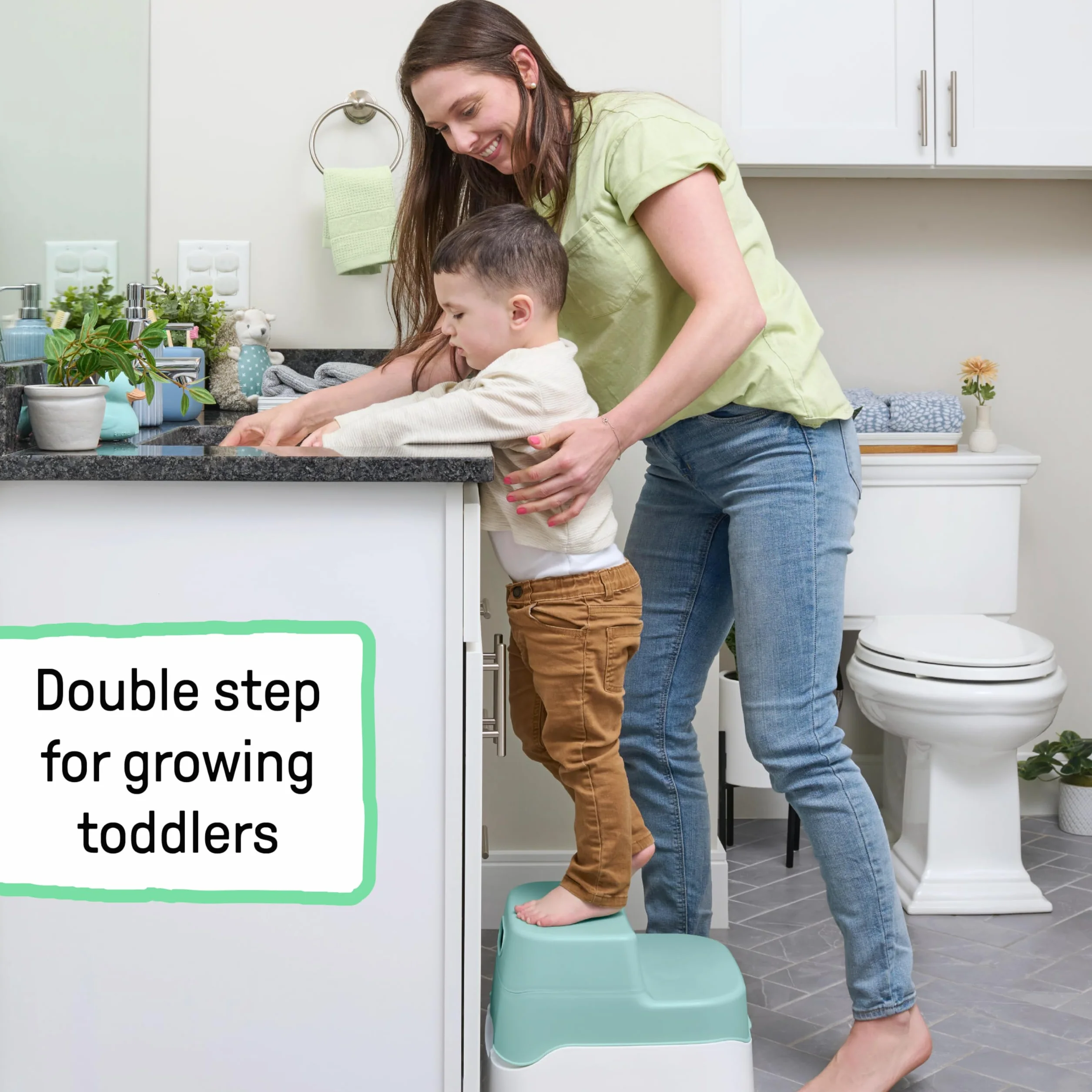 Ingenuity, sistema 3-in-1 Prepare to Potty - Vasino, copri vasino, sgabello, facile installazione, 18+ mesi