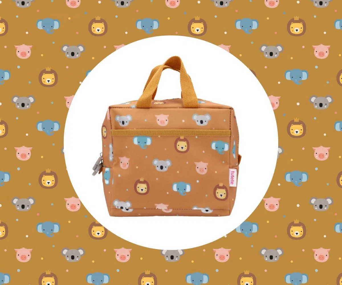 Tutete Borsa Termica Pranzo Bambini | Borsa Pasto Piccola e Facile da Usare | Ideale per Pranzi e Merende | Esterno Impermeabile, Lavabile e Resistente | Animal Friends