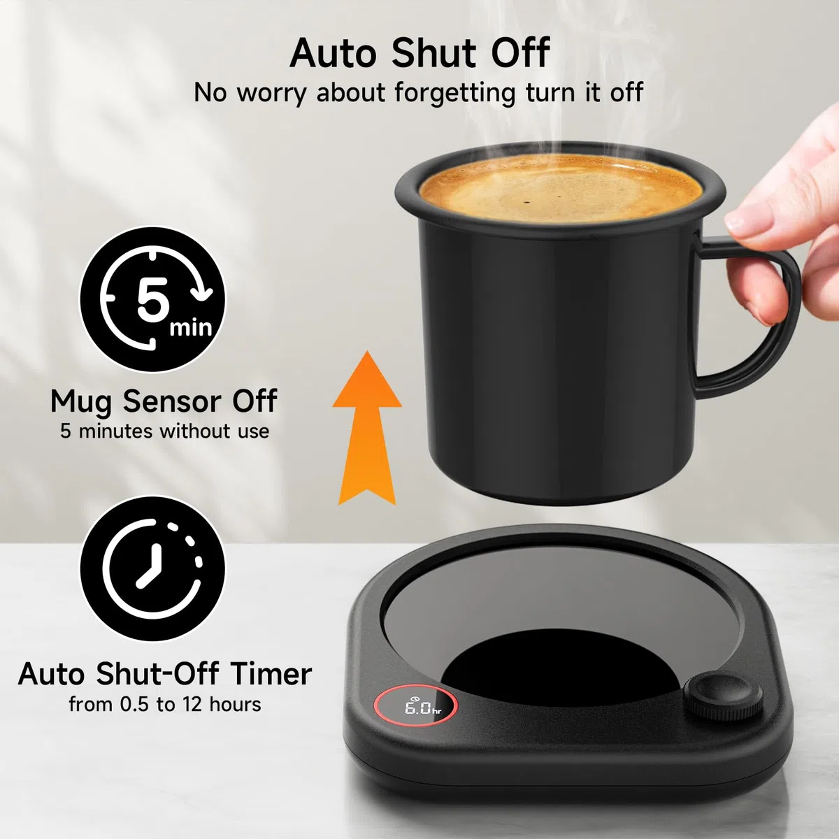 Scalda Tazze Da Caffè Per Scrivania, Scaldatazze Elettrico Per Tè, Latte E Bevande, Timer Con Spegnimento Automatico, Piastra Riscaldante In Cera Di Candela, Accessorio Regalo