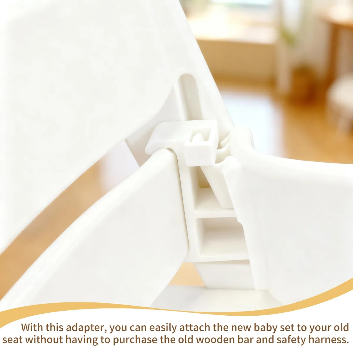 Adattatori Babyset per Stokke Tripp Trapp - Set da 2 adattatori compatibili con seggioloni modello precedente al 2003, traversa 68 mm, utilizzo con baby set, vassoio e tavolino per uso quotidiano