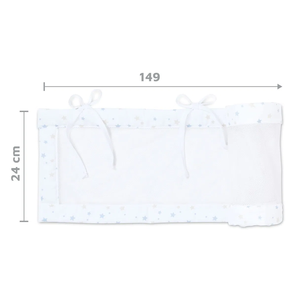 Babybay Babynest Mesh-Piqué Suitable For Model Original, White Starsmix Sand/Azure - 180 g