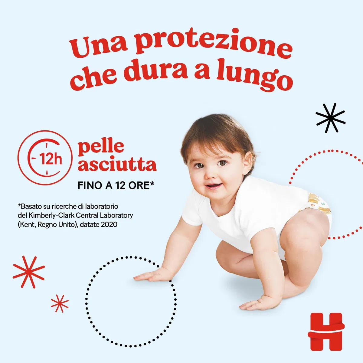 Huggies Classic, Pannolini Taglia 3 (4-8Kg), Protezione completa, Pacco Jumbo, 144 Pz