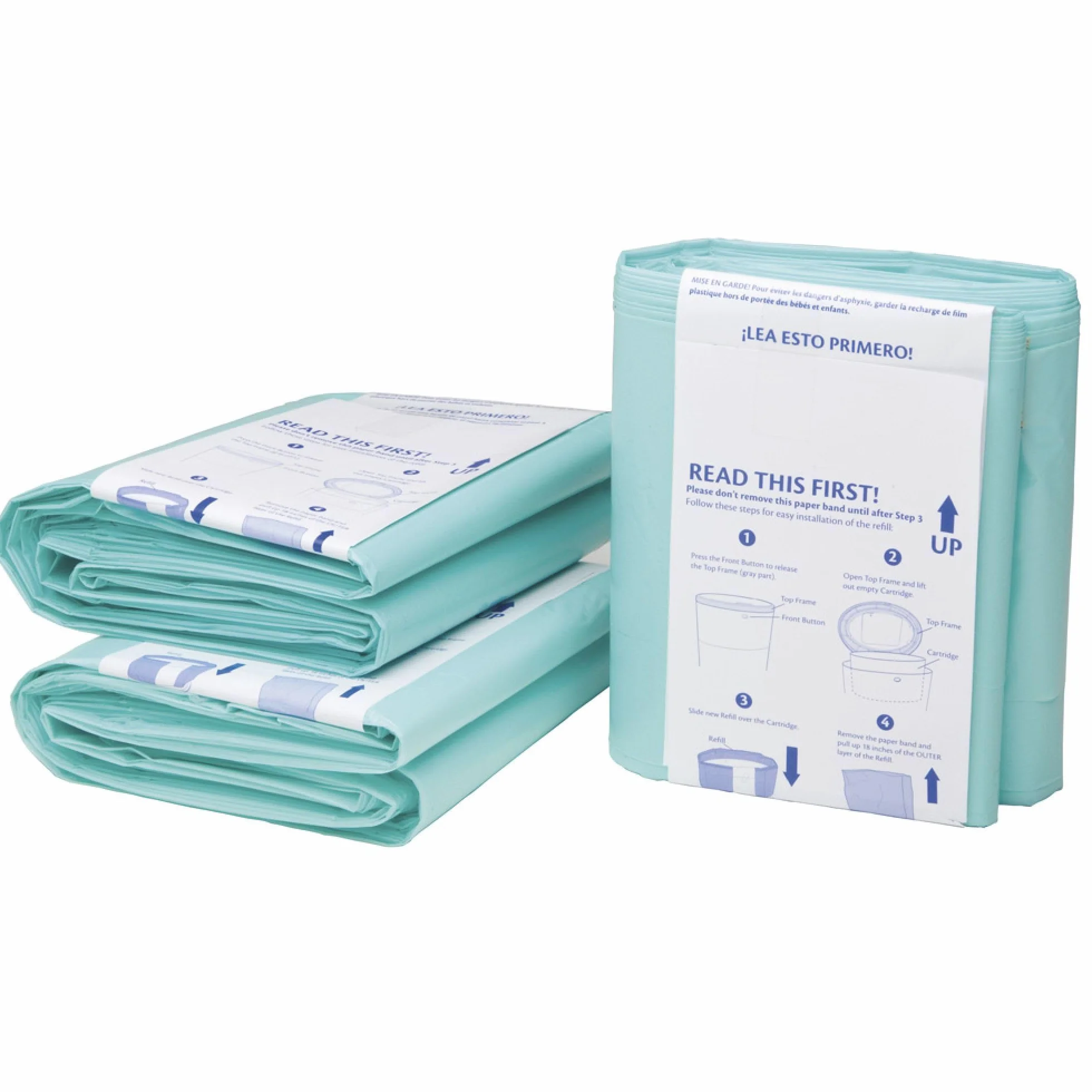 Korbell KR250DR3B Cestino di Ricarica - Standard - 16 L - X3 - Biodegradabile - Controllo Degli Odori - Capacità di 240 Strati, Verde