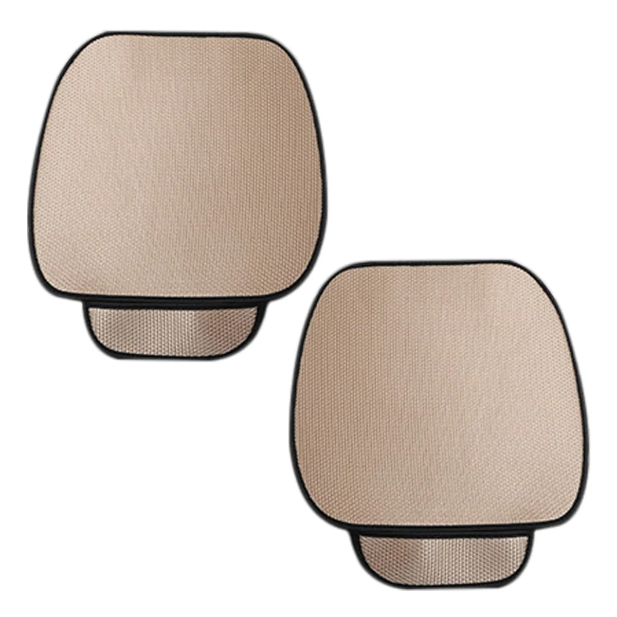 ALI2 2 Pezzi Cuscino per Sedile Auto, Copertura Universale, Copri Sedile Auto, Comodo e Fresco Rivestimento Auto, Beige