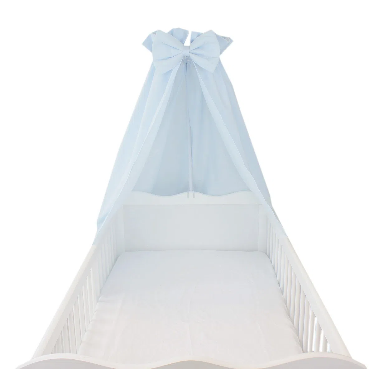 TupTam Baldacchino per Letto per Bambini con Fiocco, Blu, c. 160x240 cm