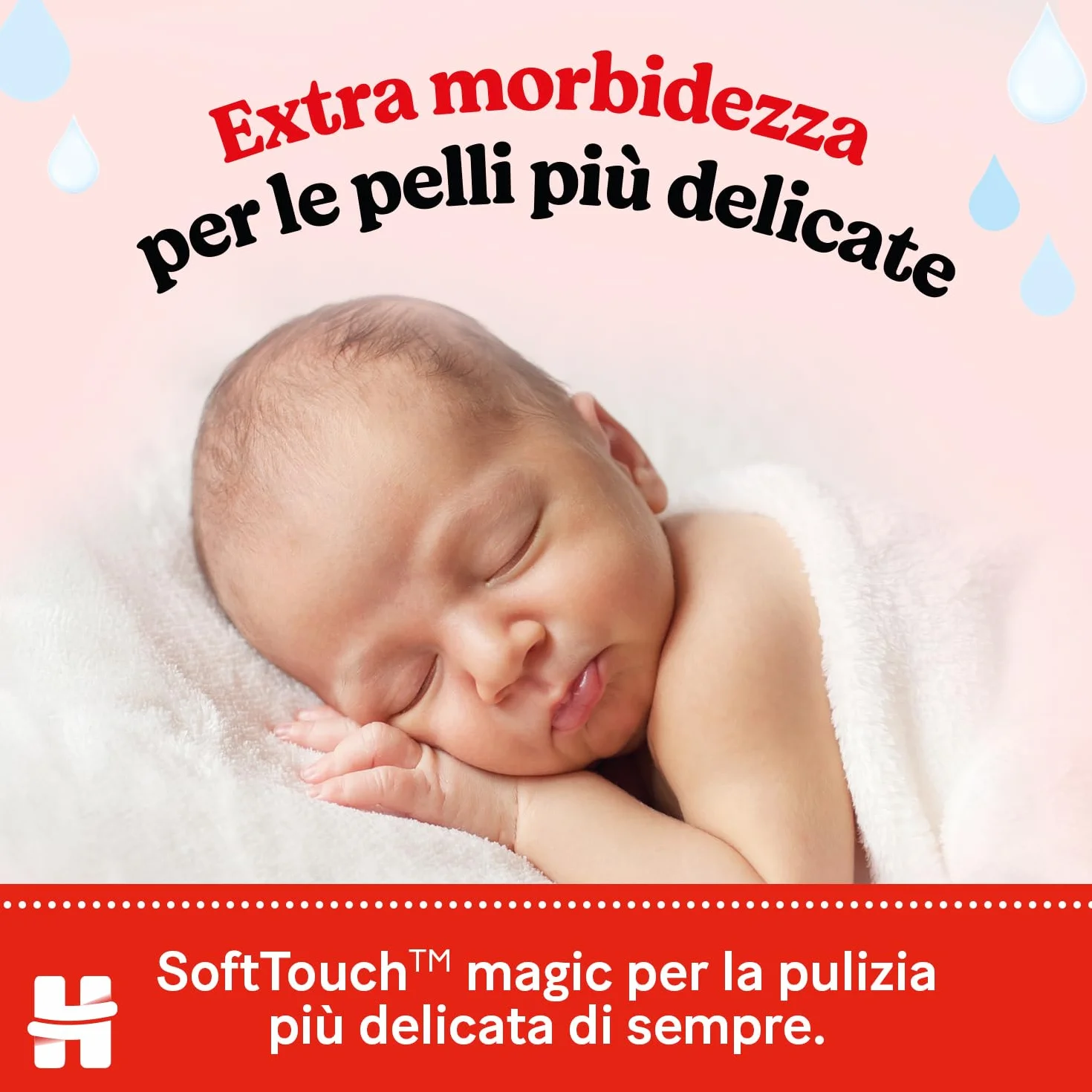 Huggies Extra Care Sensitive, Salviette neonato per pelli sensibili, 99% Acqua pura, 100% Plastic-free, Senza parabeni e alcool, 576 Pz (4 Pacchi da 3 Confezioni)