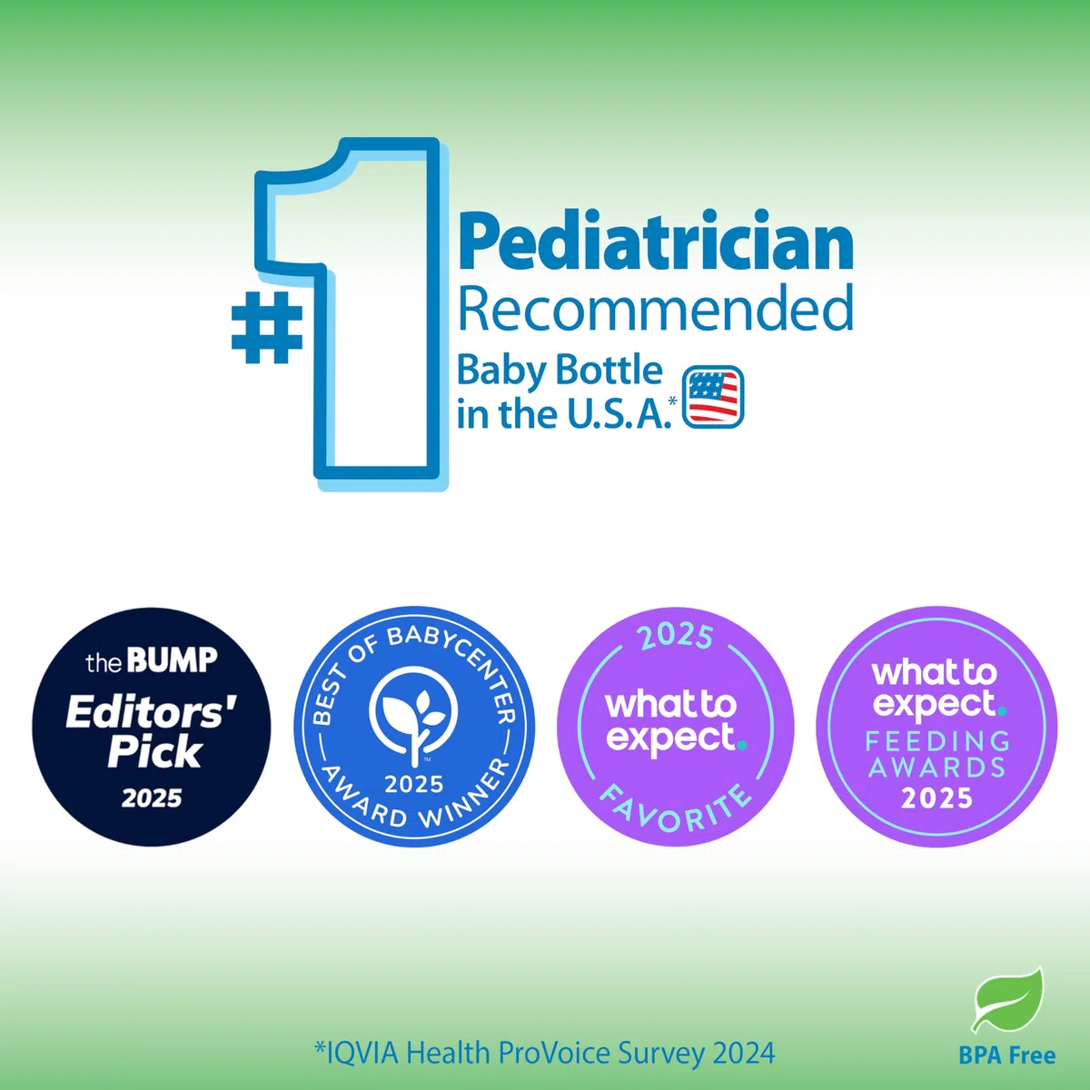 Dr. Brown's Natural Flow Options+ Biberon anti-coliche a collo largo, in vetro, verde, 270 ml