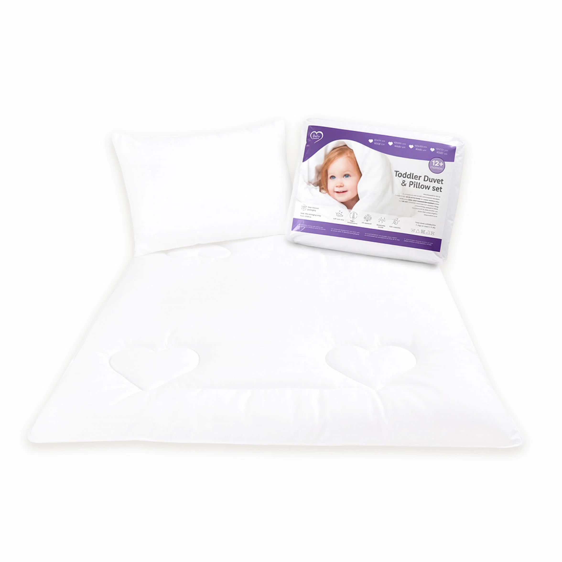 Baby Comfort Anti Allergia Bambino Piumino e Cuscino Set 120x90 per Culla (12 mesi+)