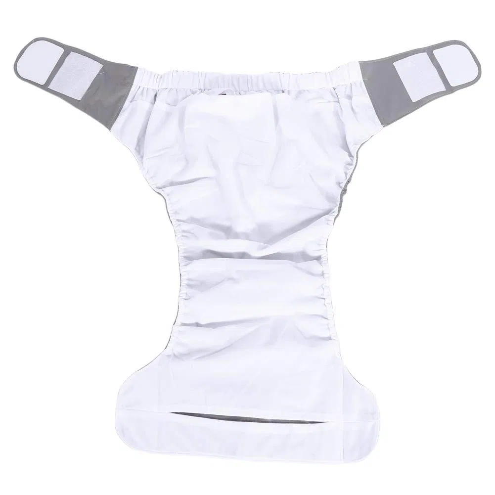 Nikou Pannolini Lavabili per Adulti, Riutilizzabile Biancheria Intima Mutande Incontinenza, Lavabili e Regolabile, Pantaloni per Pannolini traspiranti (Colore : Grigio)