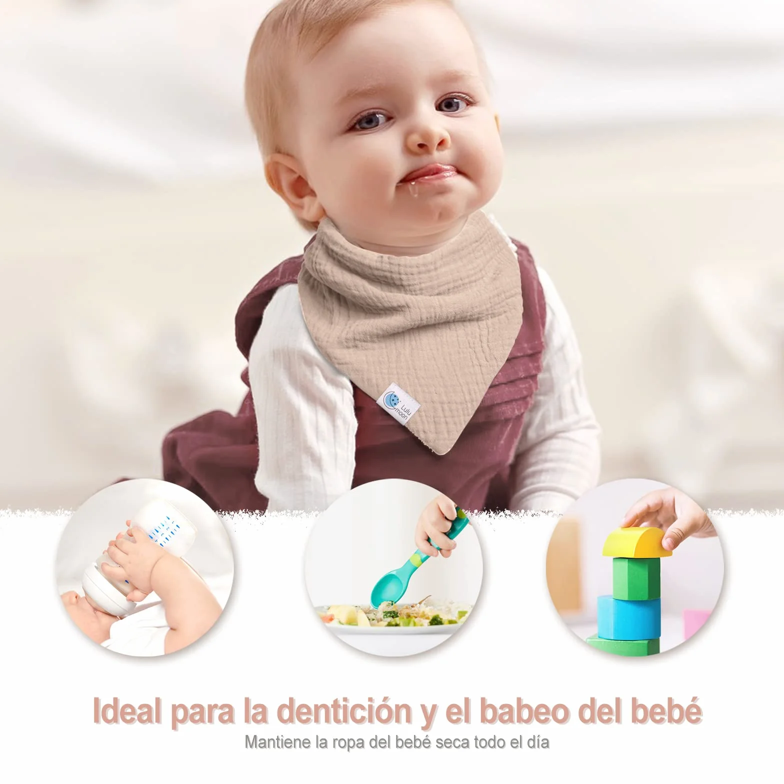 lulumoon bavaglino neonato bavaglini neonata bavaglini bandana für per bambino e bambina 6 pezzi