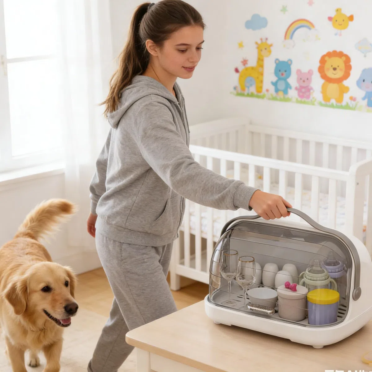 Portabiberon Per Bambini - Scatola Per Asciugare Biberon A Prova Di Polvere, Base Antiscivolo Per Facile Manutenzione Scatola Per Asciugare Biberon Per Bambini | Per Parti Della Pompa Per Capezzoli Ba