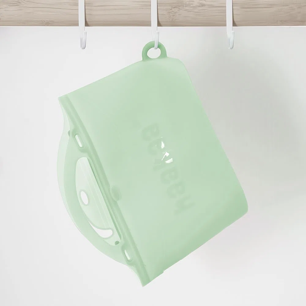haakaa Sacchetto in Silicone per Cottura a Vapore e Sterilizzazione nel Microonde, Sacchetto Riutilizzabile di Grande Capacità per Biberon/Tiralatte/Accessori/ - Verde/1 Pezzo (1250ml)