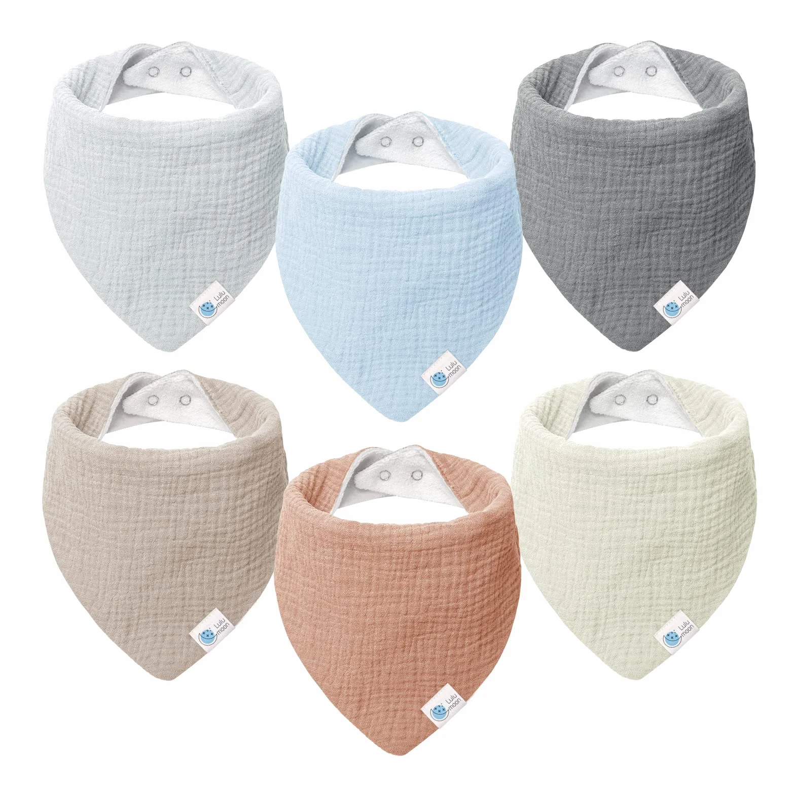 lulumoon bavaglino neonato bavaglini neonata bavaglini bandana für per bambino e bambina 6 pezzi