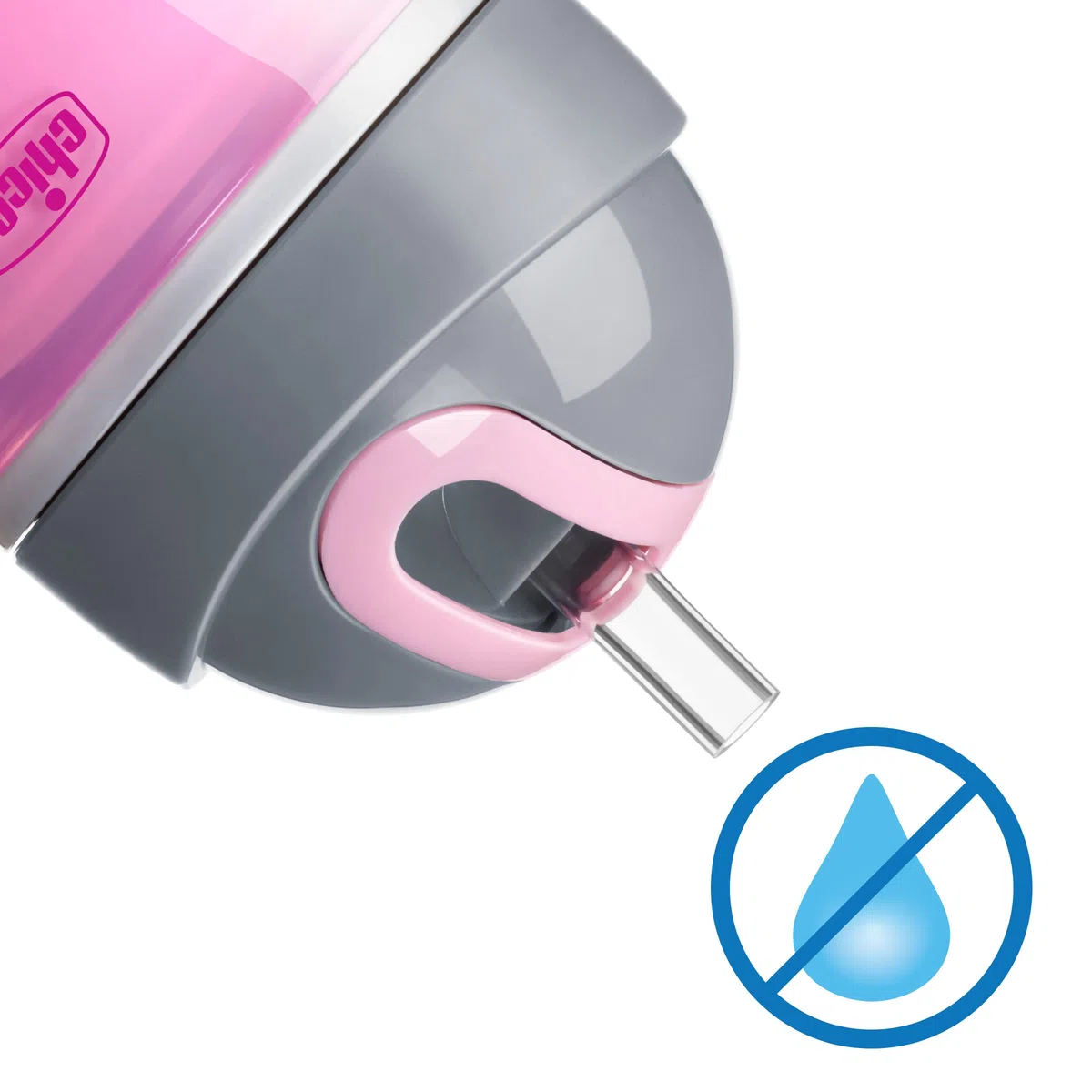 Chicco Tazza termica a doppia parete con cannuccia in silicone e coperchio antigoccia, 255 ml, lavabile in lavastoviglie, facile da tenere con rientranze ergonomiche, rosa sogno/viola, 2 pezzi, 12+