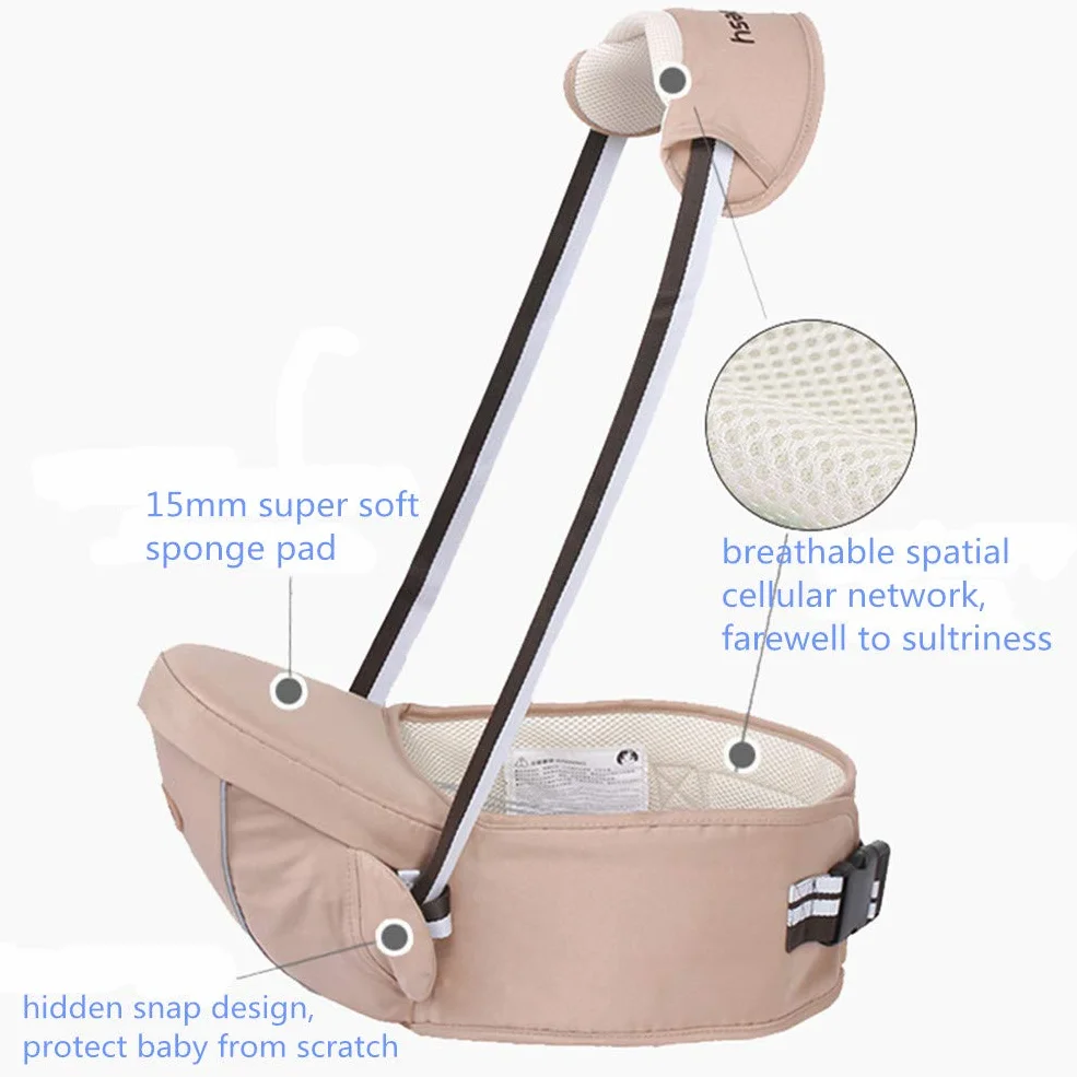 Marsupio ergonomico Hipseat con tracolla, seggiolino per seggiolino per il trasporto di bambini piccoli, peso leggero e risparmio di manodopera