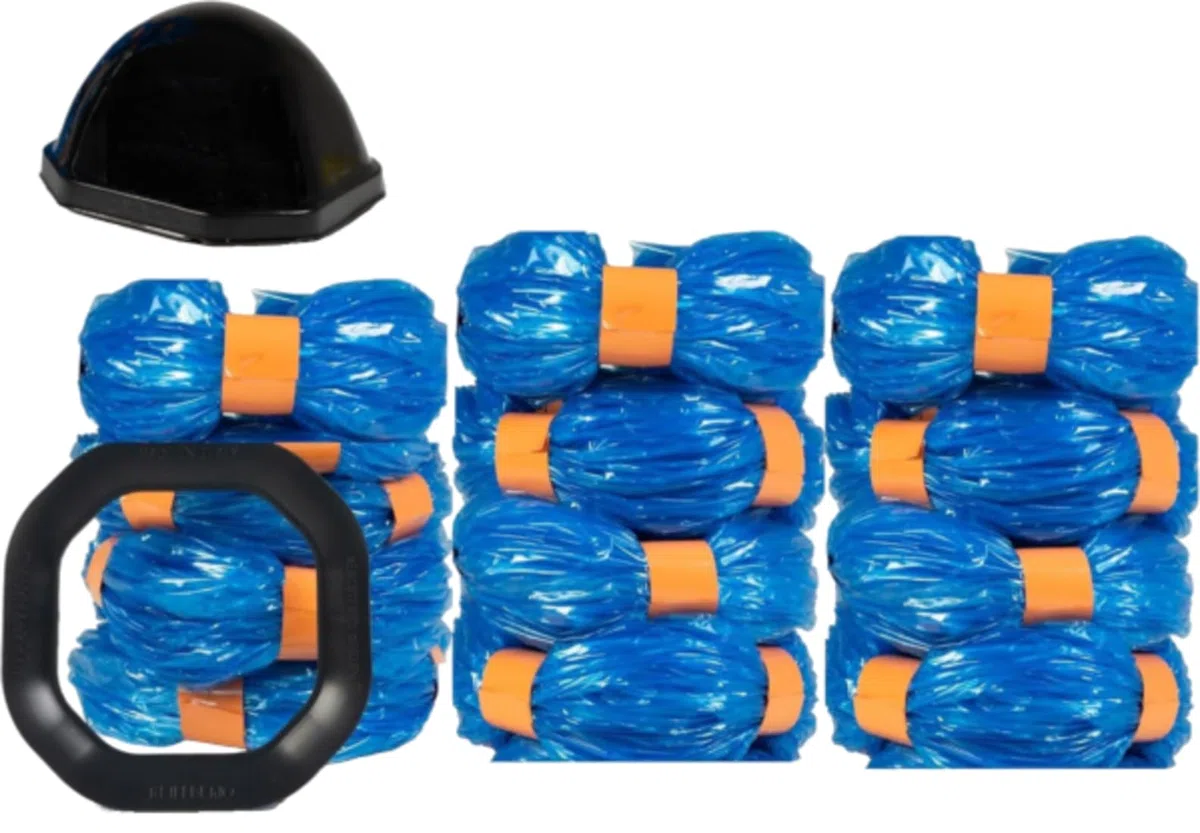 Easy Nappy 12 pcs Ricariche Mangiapannolini (Compatibile con Angelcare-Dress Up) Compreso di Ghiera per il Riutilizzo del Cestello Contenitore e Sfera per la Facile Ricarica