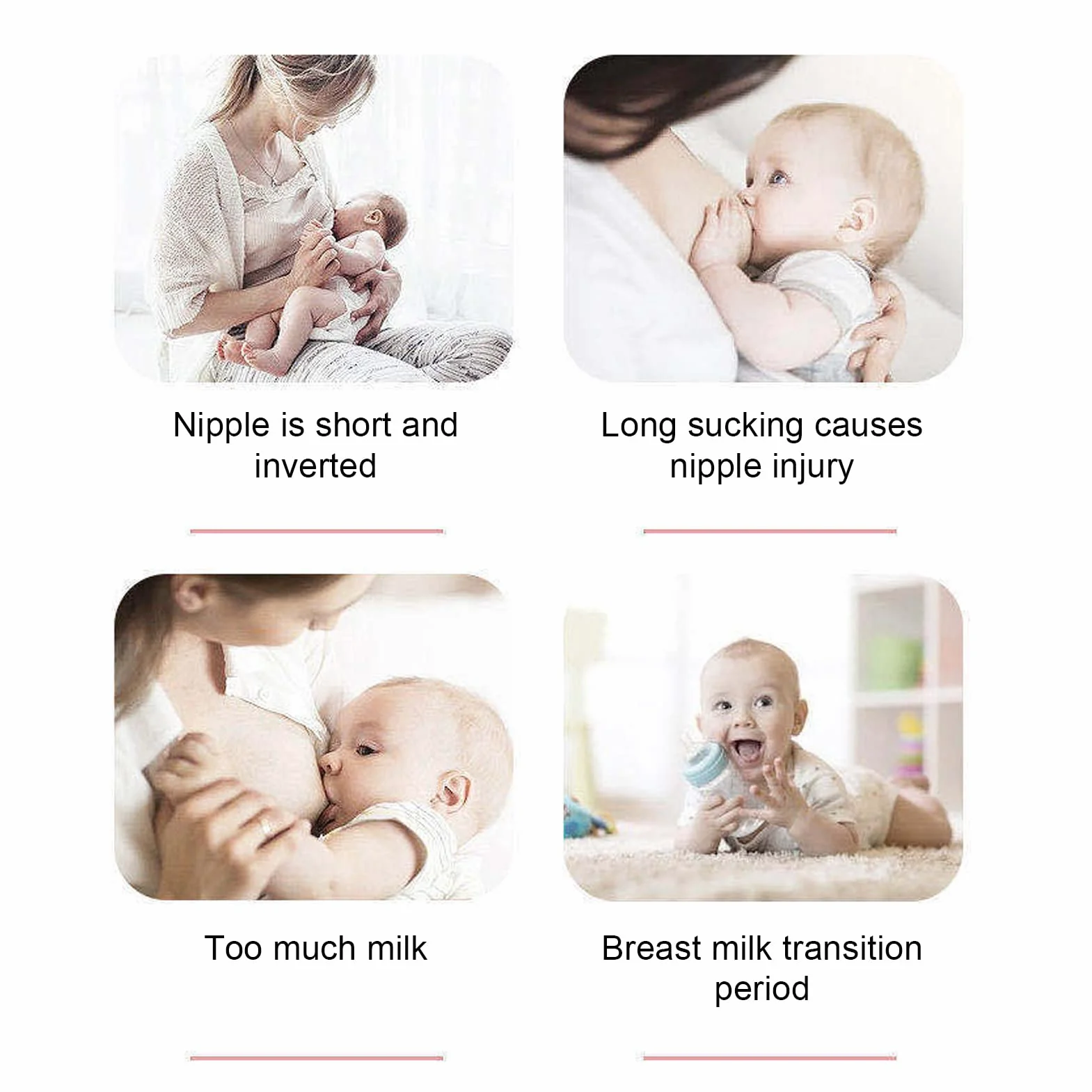 2 Pezzi Protezioni per Capezzoli in Silicone per Allattamento Neonato, Protezioni per Capezzoli per Allattamento Al Seno Doppia Ventosa Protezione per Protezioni per Capezzoli