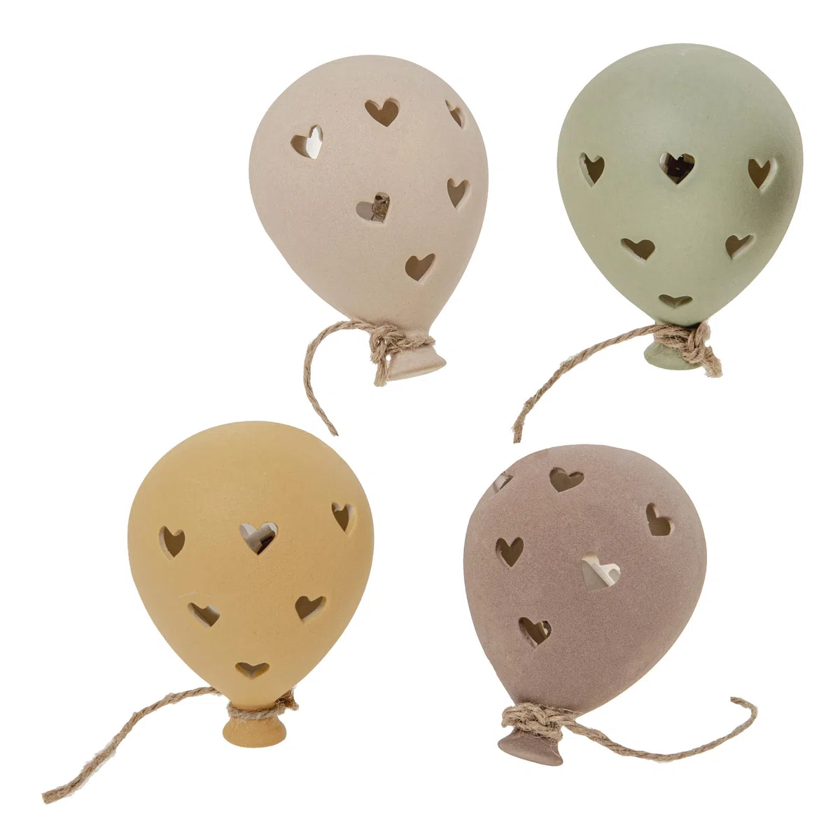 Doni Bomboniere Battesimo 4PZ Lampada con LED A Forma Notturna Lucina Balloon Originali Compleanno Diciottesimo Primo Prima Comunione Santa Cresima di Palloncino Cordoncino E Cuori Traforati Idee