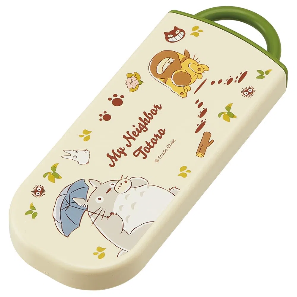 Skater TACC2AG Set bento per bambini, bacchette, cucchiai, forchette, antibatterico, facile da aprire, scorrevole, giapponese, Ghibli Totoro, per ragazzi e ragazze